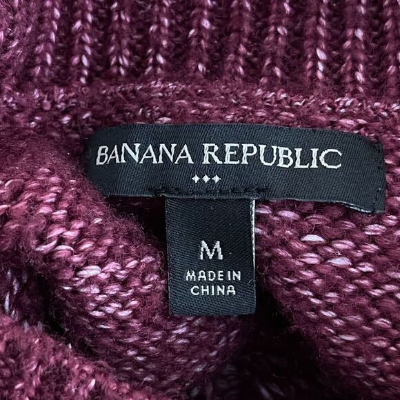 Banana Republic 2021 Cable Knit Mock Neck Sweater Women's Size Medium - Picture 3 of 8